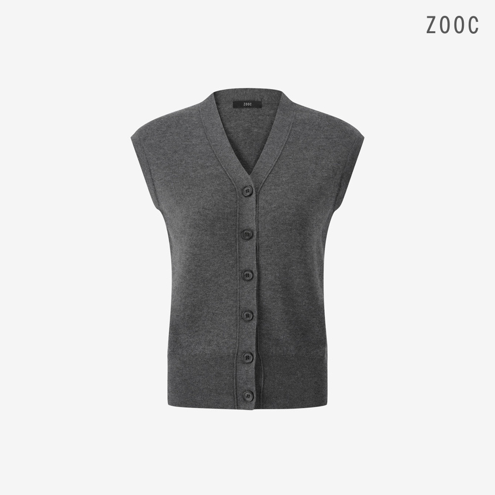 ZOOC 울 블렌드 브이넥 니트 베스트 CG_V263KSB901