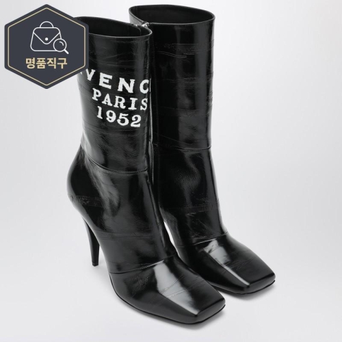  지방시 블랙 SLICED 스퀘어 GIVENCHY 테이프 앵클 부츠 B0051839598
