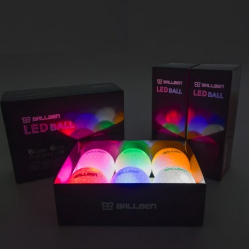 볼벤  야간골프 LED 골프공 (6개)
