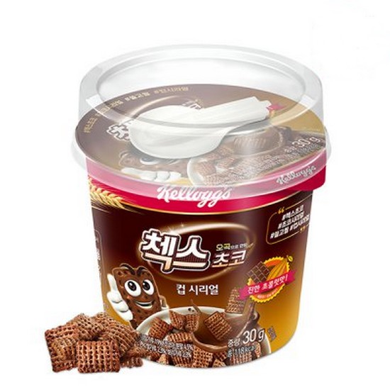 켈로그 오곡으로 만든 첵스초코 컵 시리얼 30g (12개)_이미지