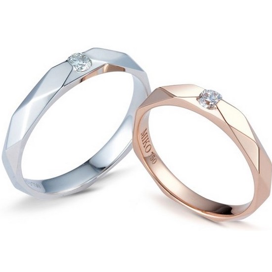 미꼬쥬얼리 앙상블 0.1ct(1부) 웨딩밴드 커플링 (여성)_이미지