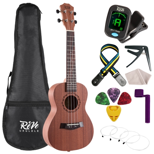레브 입문용 콘서트 우쿨렐레 RU5C 10종 풀패키지