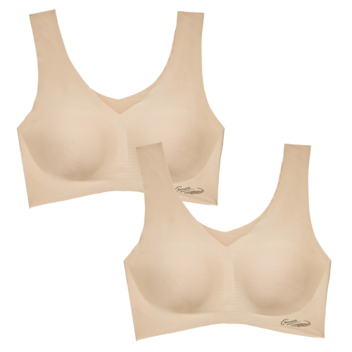 감탄 포시즌 쉘론 슬림 V넥 브래지어 2종