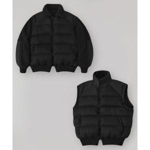 에스티오 라퍼지스토어 LAFUDGE RE 2WAY 디태처블 스플릿 패딩 자켓_Black LA 241028-8 482996 S Black_이미지