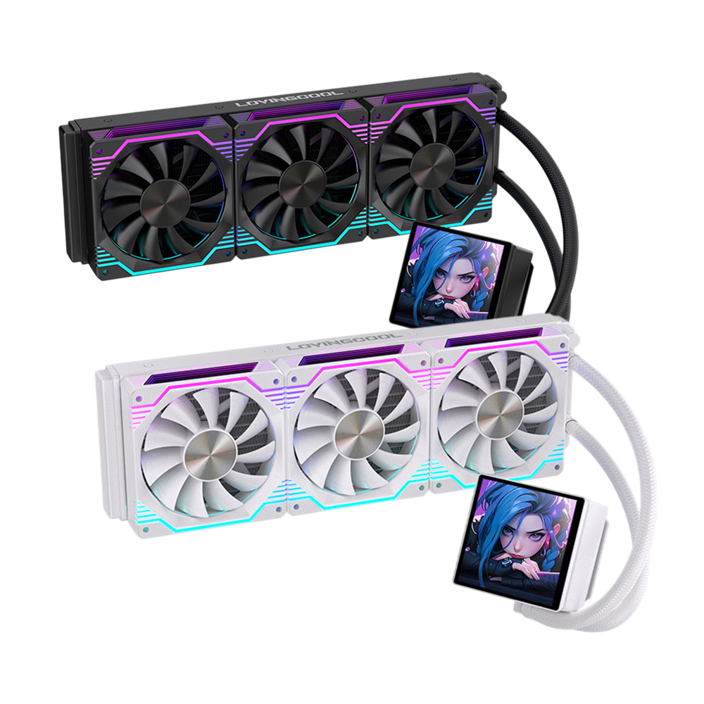 러빙쿨 DP-360-01 ARGB LCD 3열 수랭쿨러 (화이트)_이미지