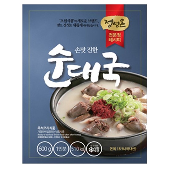 초원식품 정성온 손맛 진한 순대국 600g (7개)_이미지
