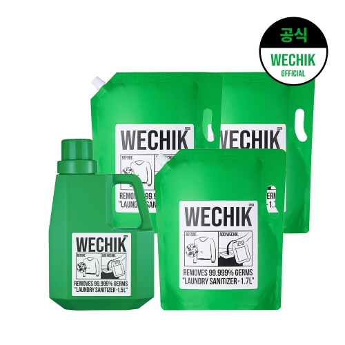 지엔디 위칙 소독 섬유유연제 1.5L + 리필 1.7L (본품1개+리필3개)