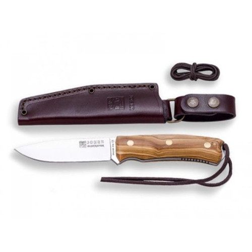 모앤모 조커나이프 부시크래프터 올리브 우드 핸들 캠핑용 칼