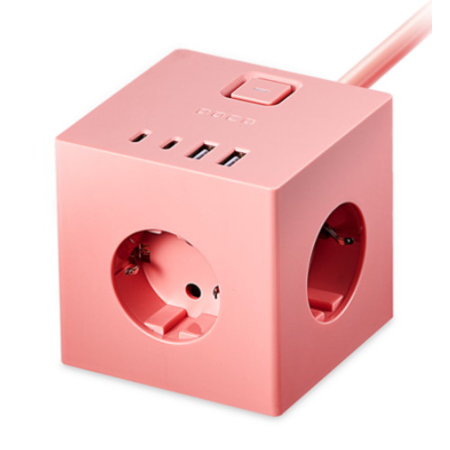 3구 16A 메인스위치 프로45 고용량 큐브멀티탭