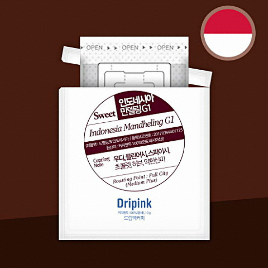 드립핑크 인도네시아 만델링 G1 10g 드립백커피 (30개)_이미지