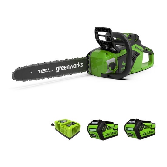 그린웍스 G-MAX 40V 다이렉트 체인톱 400mm (4.0Ah, 배터리 2개)