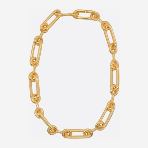 샬롯 슈네이 링크 디자인 골드 체인 목걸이 22CO030VER