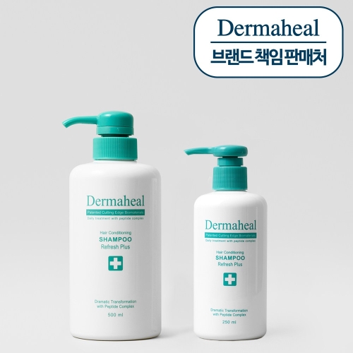 더마힐 헤어 컨디셔닝 샴푸 리프레시 500ml+250ml (1개)_이미지