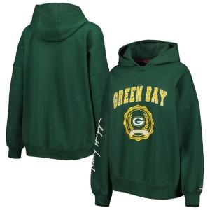 타미힐피거 Tommy 여성 후드티 Green Bay Packers Becca Drop 숄더 풀오버 후디 708944_이미지
