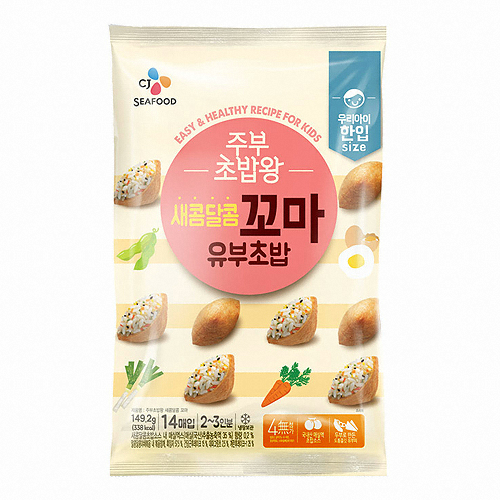 CJ씨푸드 주부초밥왕 새콤달콤 꼬마유부초밥 149.2g (15개)