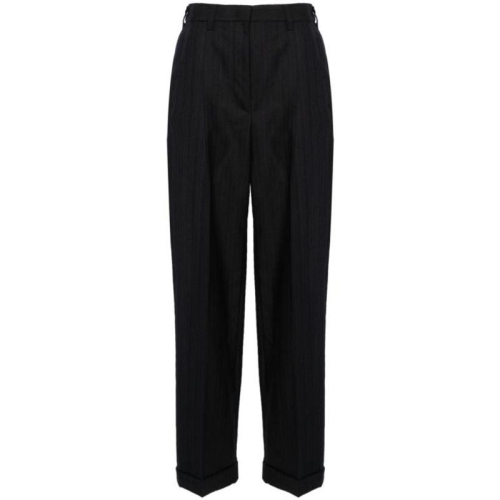 미우미우 라프리마 여성 팬츠 하이웨이스트 핀스트라이프 테일러드 MP1748SOOO13SH F0008 BLEU /9_이미지