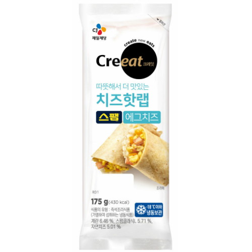 CJ제일제당 크레잇 치즈핫랩 스팸에그 175g (1개)_이미지