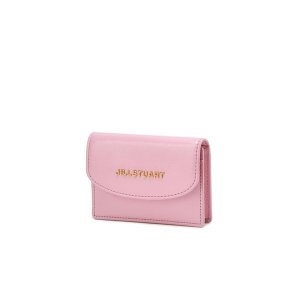 코코 핑크 로고 포인트 장식 소가죽 카드지갑_JAWA4E523