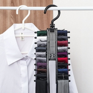 영그린 옷걸이형 20구 넥타이걸이 블랙 1개_이미지