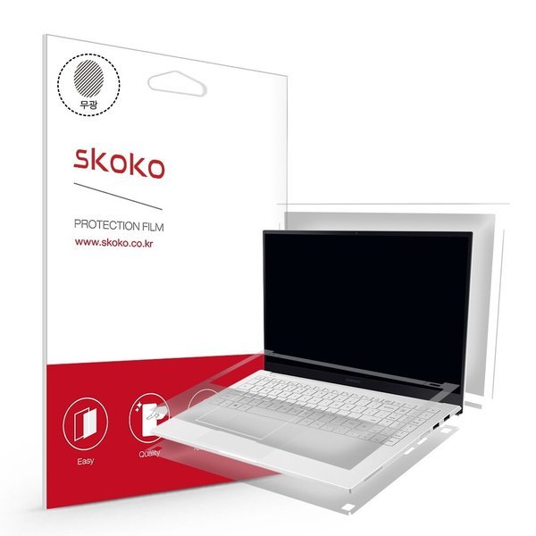스코코 갤럭시북 이온2 15인치 NT950XDA 무광 전신 외부보호필름 4종 세트