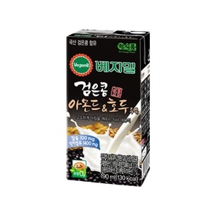 정식품 베지밀 검은콩 아몬드 & 호두 두유 190ml (24개)_이미지