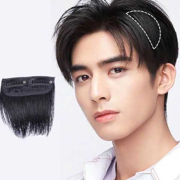 207XKO43 간편 가발 윗머리 남성용 착용 스타일