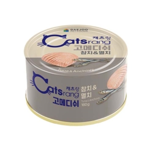 대주펫푸드 캐츠랑 고메디쉬 참치&멸치 캔 160g (1개)