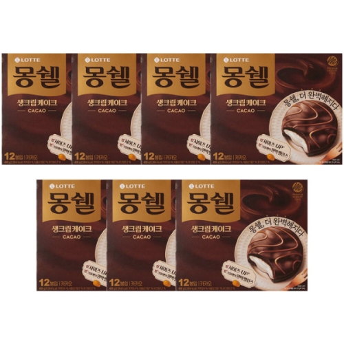 롯데제과 몽쉘 카카오 생크림케이크 408g (7개)_이미지