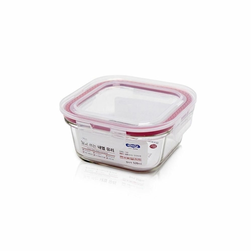 코멕스 내열유리 정2호 520ml 밀폐용기 냉장고정리