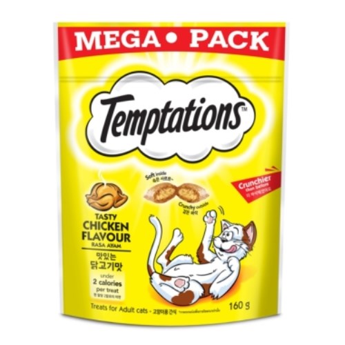 한국마즈 템테이션 메가팩 맛있는 닭고기맛 160g (4개)