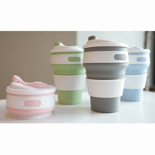 자바라 접이식 실리콘 텀블러 350ml