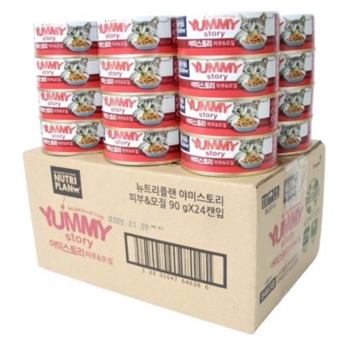 뉴트리플랜 캣 야미스토리 피부&모질 캔 90g (48개)_이미지