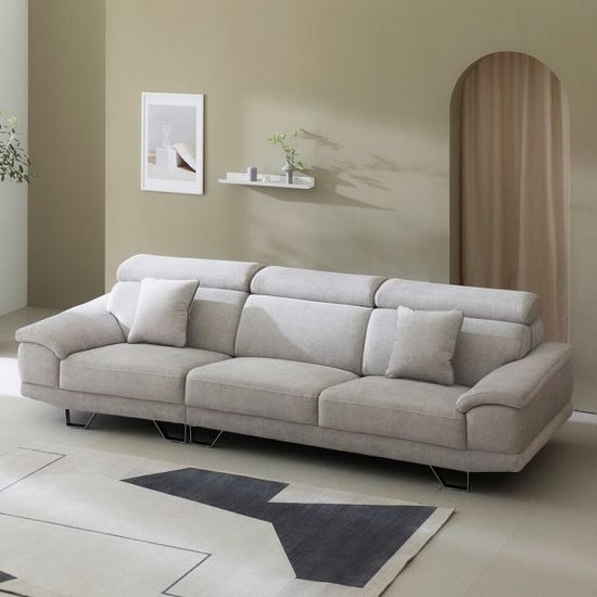 세계로가구 로이스 조야 아쿠아텍스 패브릭 소파 4인용 (스툴포함)_이미지