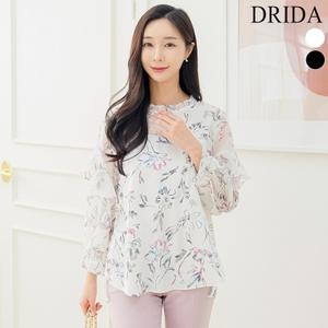 수프 B24004AC 링프릴쉬폰블라우스