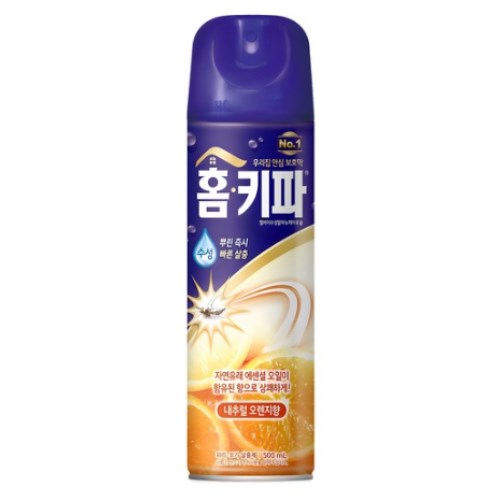 홈키파 에어졸 내추럴 오렌지향 500ml (8개)_이미지
