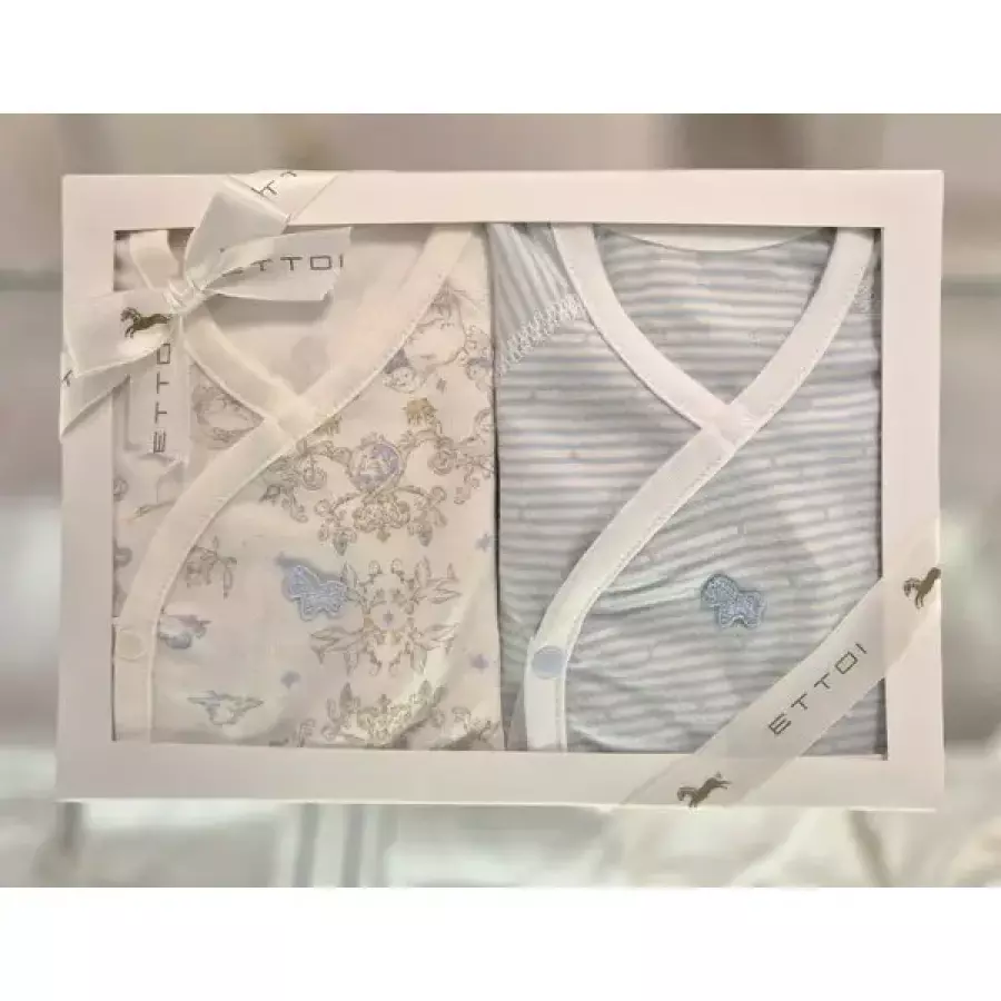 에뜨와 말띠임신출산선물 아티X에이버리배내가운2종세트 블루 07T717104S2