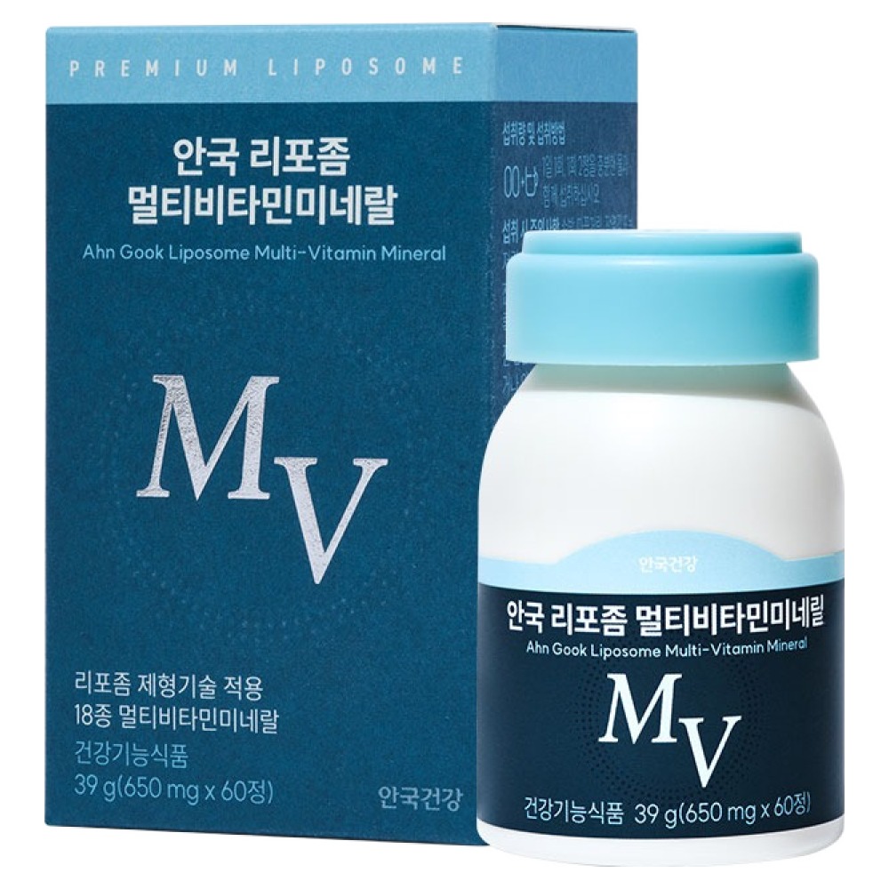 안국건강 리포좀 멀티비타민 미네랄 650mg 60정