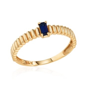 14K 사각 사파이어 바게트 미니 버티컬 반지 SRS41459