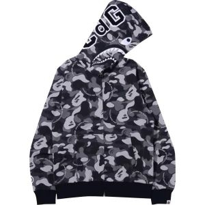 꼼데가르송 BAPE 베이프 x 오사카 샤크 풀 집업 후드 후드티 후디 블랙 후드집업 487480_이미지