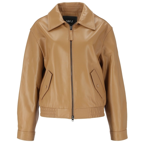 Ab.f.z 럭셔리 리얼 양가죽 점퍼스타일 라이더 재킷 APZ5FFL4G_이미지