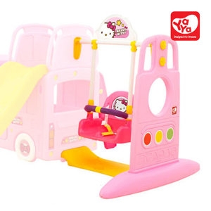 야야 헬로키티 미끄럼틀 연결 그네