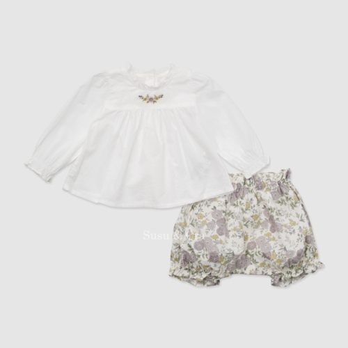 슈슈앤크라 mini 나비스 상하복 바닐라화이트 025102GDR03VW_이미지