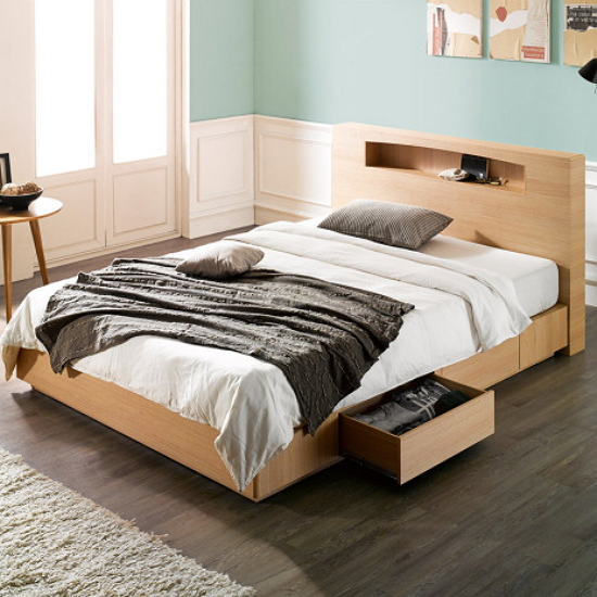 파로마 모모 통서랍형 LED침대 SS (40T라텍폼스독립)