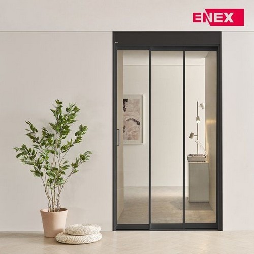 에넥스 ExG 로랑 초슬림 알루미늄 3연동 중문 (~1.3m)_이미지