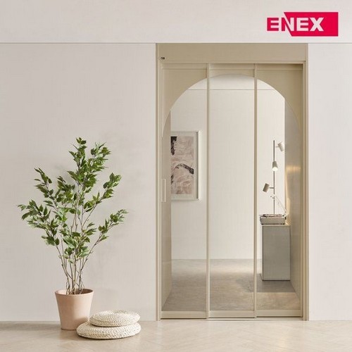 에넥스 ExG 로랑 초슬림 알루미늄 3연동 중문 (~1.3m)_이미지