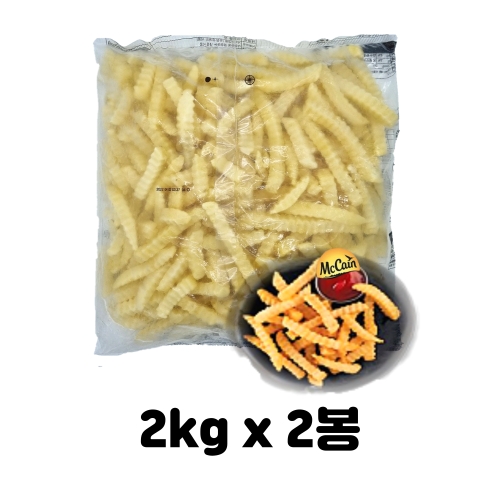맥케인 크링클컷 물결감자 2kg (2개)_이미지