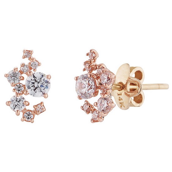 새미쥬얼리 14K 네쥬 큐빅 귀걸이_이미지