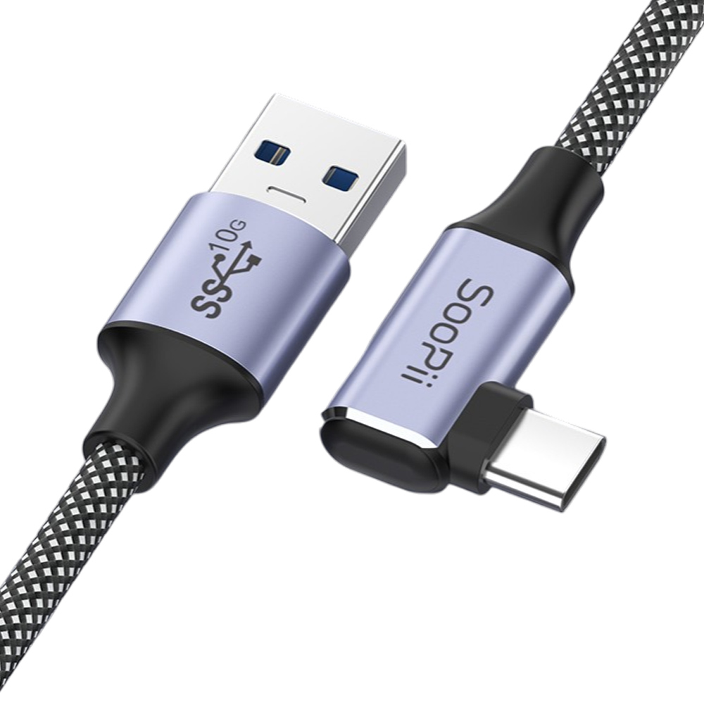 Soopii 60W 10Gbps USB3.2 C타입 ㄱ자 케이블 S73AR (1.5m)_이미지