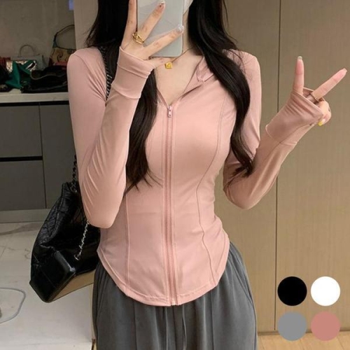 셀러허브 YS몰 여성 여름 점퍼 후드 집업 라인 얇은 잠바 S15081475이미지입니다. 누르면 해당 게시물로 새창이동합니다.