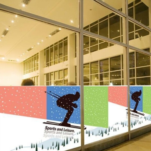 낭만창고 뮤럴실사 시트지 스키 nang040 (1장, 100cm x 100cm)_이미지